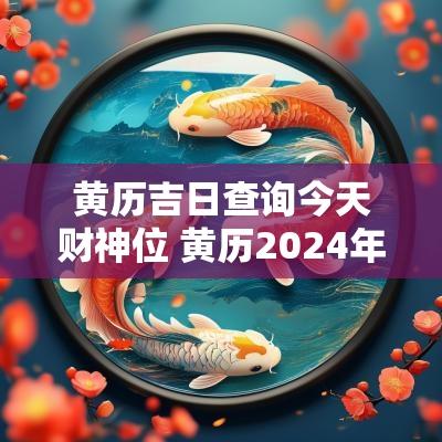 黄历吉日查询今天财神位 黄历2025年黄道吉日财神方位