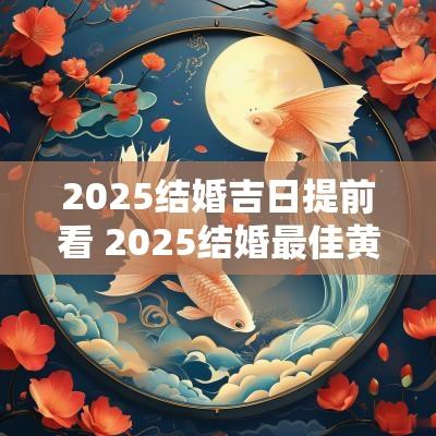 2025结婚吉日提前看 2025结婚最佳黄道吉日一览表2025