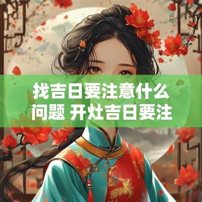 找吉日要注意什么问题 开灶吉日要注意什么事