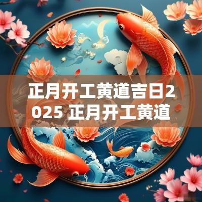 正月开工黄道吉日2025 正月开工黄道吉日有