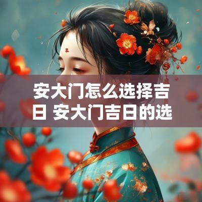 安大门怎么选择吉日 安大门吉日的选择原则