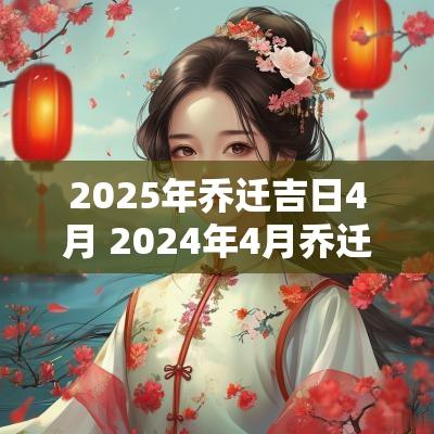 2025年乔迁吉日4月 2025年4月乔迁新居黄道吉日