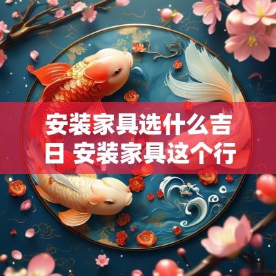 安装家具选什么吉日 安装家具这个行业怎么样