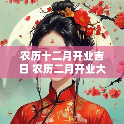 农历十二月开业吉日 农历二月开业大吉的好日子