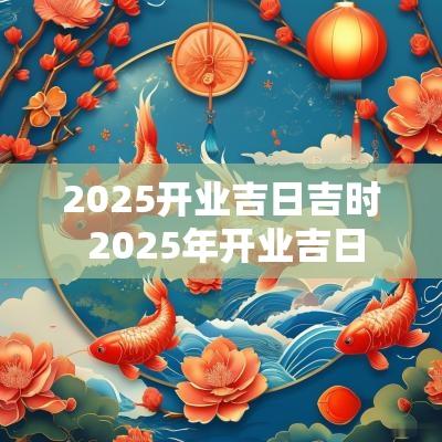 2025开业吉日吉时 2025年开业吉日