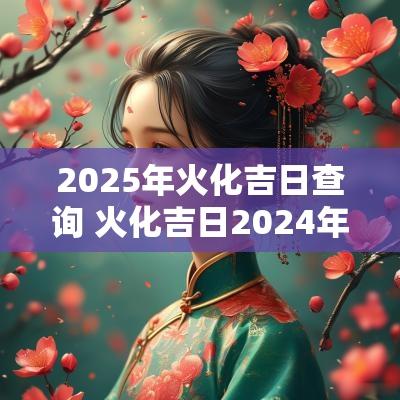 2025年火化吉日查询 火化吉日2025年