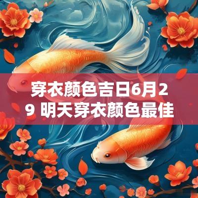 穿衣颜色吉日6月29 明天穿衣颜色最佳吉日