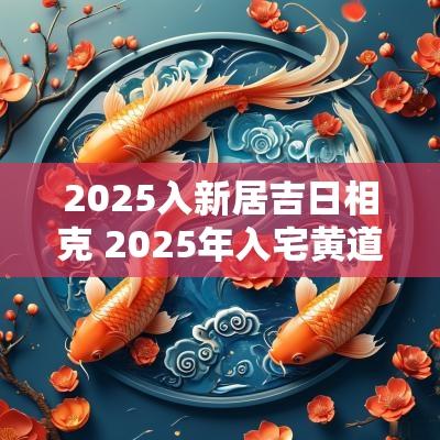 2025入新居吉日相克 2025年入宅黄道吉日