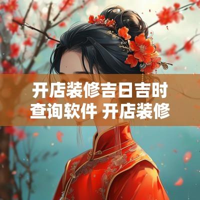 开店装修吉日吉时查询软件 开店装修选什么日子好