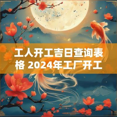工人开工吉日查询表格 2025年工厂开工黄道吉日查询