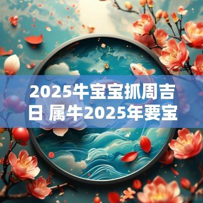 2025牛宝宝抓周吉日 属牛2025年要宝宝