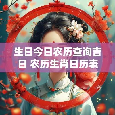 生日今日农历查询吉日 农历生肖日历表2025