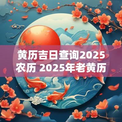 黄历吉日查询2025农历 2025年老黄历农历查询