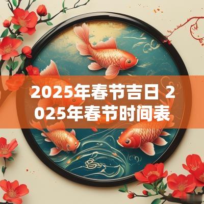2025年春节吉日 2025年春节时间表