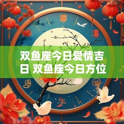 双鱼座今日爱情吉日 双鱼座今日方位和运势免费测算