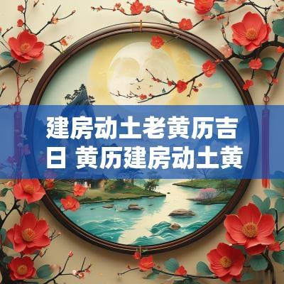 建房动土老黄历吉日 黄历建房动土黄道吉日查询
