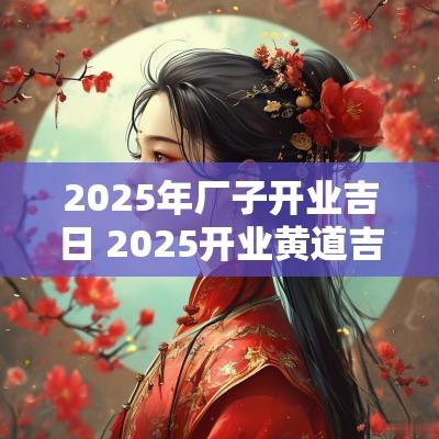 2025年厂子开业吉日 2025开业黄道吉日