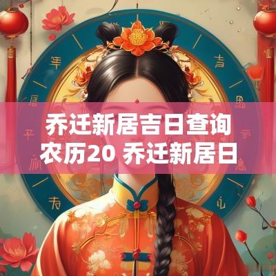 乔迁新居吉日查询农历20 乔迁新居日历黄道吉日查询2025
