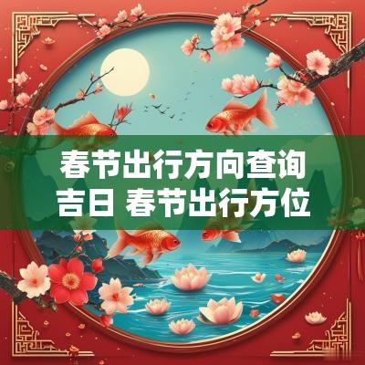 春节出行方向查询吉日 春节出行方位