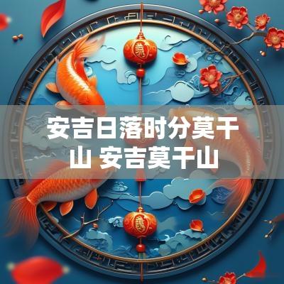 安吉日落时分莫干山 安吉莫干山
