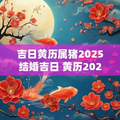 吉日黄历属猪2025结婚吉日 黄历2025黄道吉日查询结婚