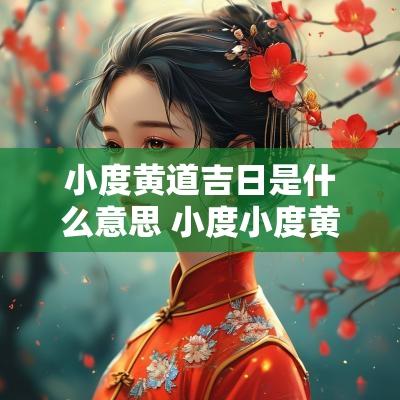 小度黄道吉日是什么意思 小度小度黄道吉日