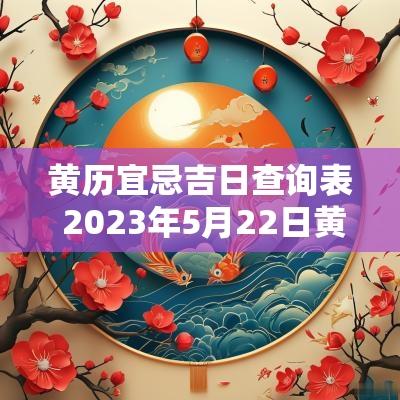 黄历宜忌吉日查询表 2025年5月22日黄历查询吉日宜忌