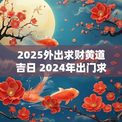 2025外出求财黄道吉日 2025年出门求财好日子