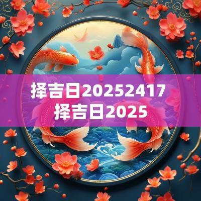 择吉日20252417 择吉日2025
