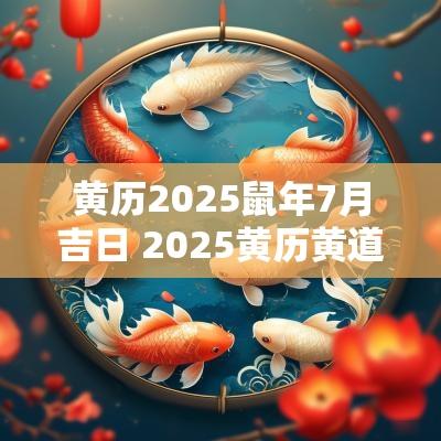 黄历2025蛇年7月吉日 2025黄历黄道吉日一览表