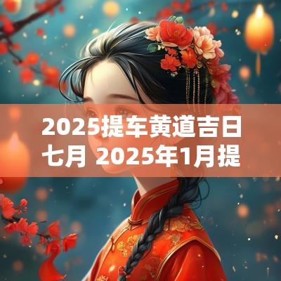2025提车黄道吉日七月 2025年1月提车黄道吉日