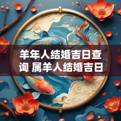 羊年人结婚吉日查询 属羊人结婚吉日查询