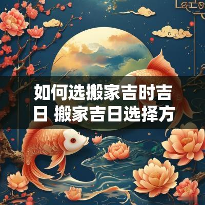 如何选搬家吉时吉日 搬家吉日选择方法
