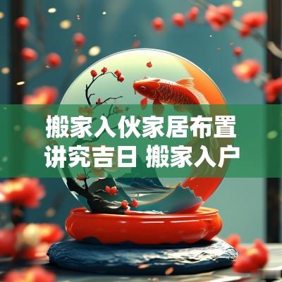 搬家入伙家居布置讲究吉日 搬家入户仪式讲究