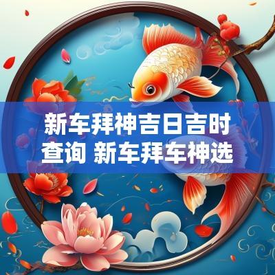 新车拜神吉日吉时查询 新车拜车神选什么日子好