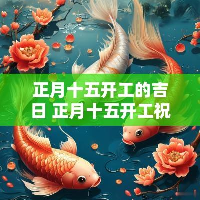 正月十五开工的吉日 正月十五开工祝福的句子