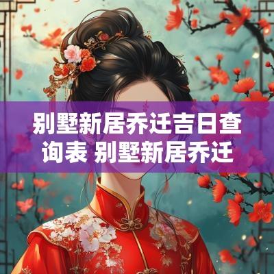 别墅新居乔迁吉日查询表 别墅新居乔迁吉日查询表格