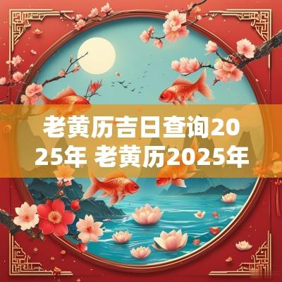 老黄历吉日查询2025年 老黄历2025年1月黄道吉日查询表