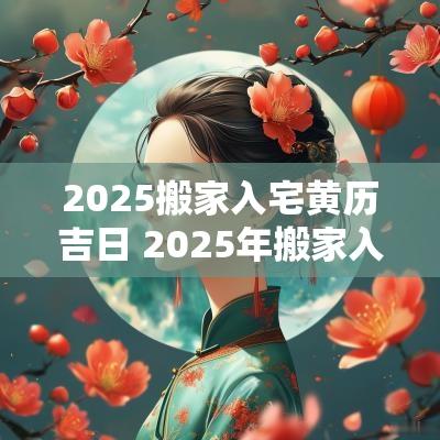 2025搬家入宅黄历吉日 2025年搬家入宅黄道吉日