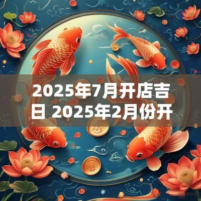 2025年7月开店吉日 2025年2月份开店门吉日