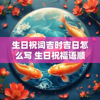 生日祝词吉时吉日怎么写 生日祝福语顺口溜吉祥话