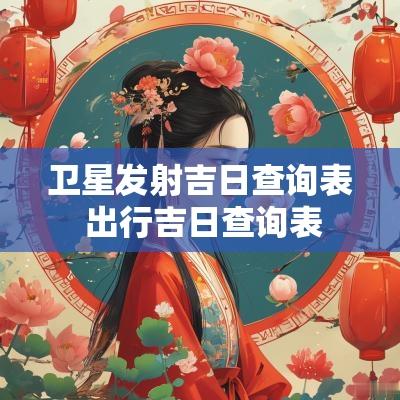 卫星发射吉日查询表 出行吉日查询表