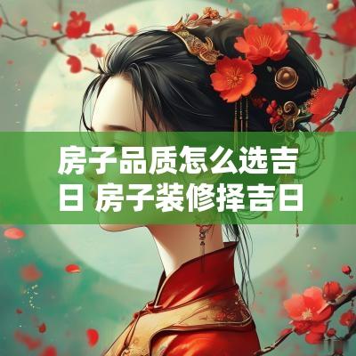房子品质怎么选吉日 房子装修择吉日的正确方法