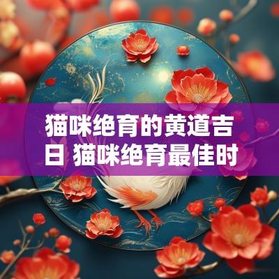 猫咪绝育的黄道吉日 猫咪绝育最佳时期