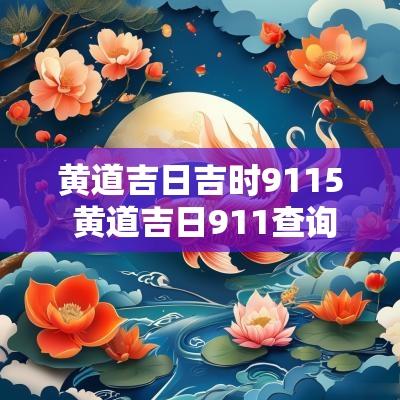 黄道吉日吉时9115 黄道吉日911查询