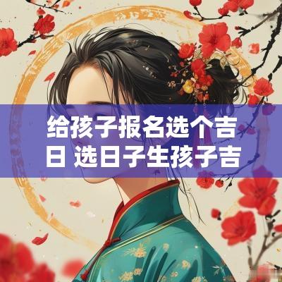 给孩子报名选个吉日 选日子生孩子吉日