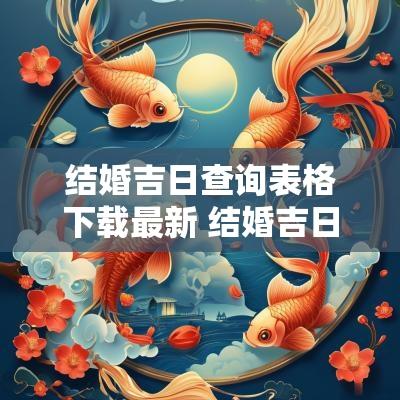 结婚吉日查询表格下载最新 结婚吉日查询2025年黄道吉日