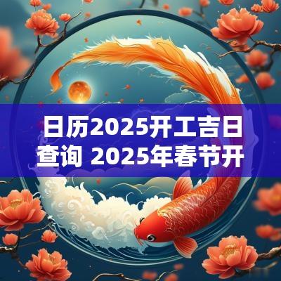 日历2025开工吉日查询 2025年春节开工吉日查询表