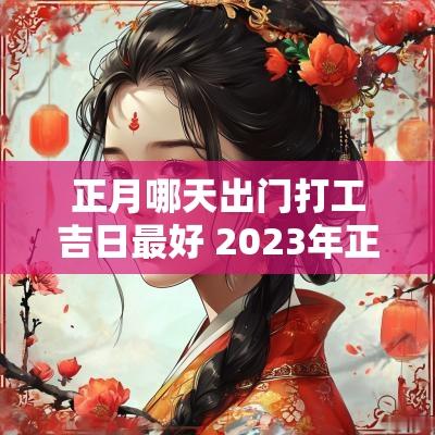 正月哪天出门打工吉日最好 2025年正月出门打工吉日查询