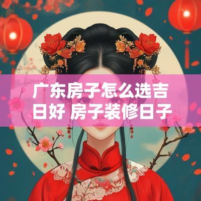 广东房子怎么选吉日好 房子装修日子怎么选吉日